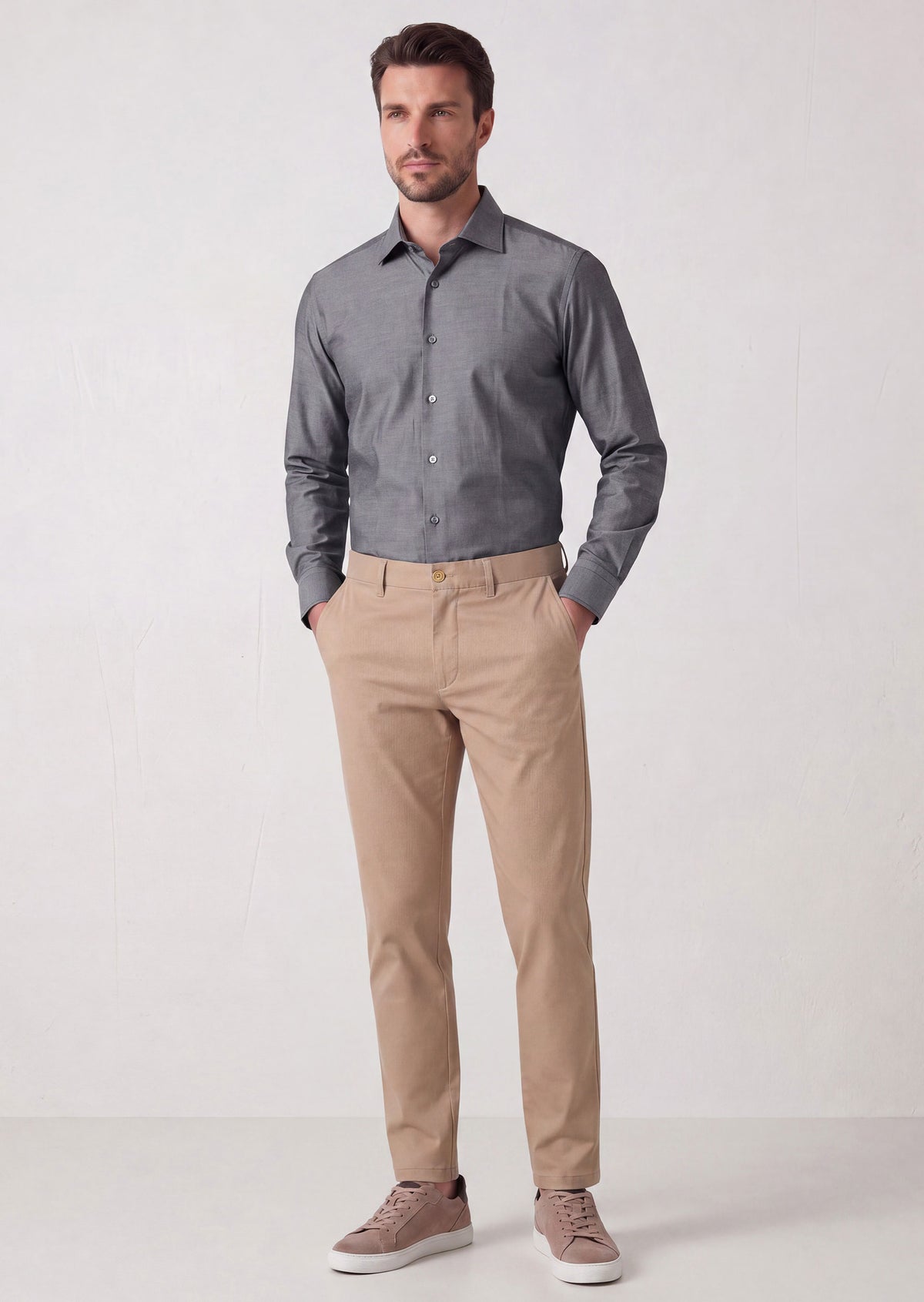 Grey Plain Shirt