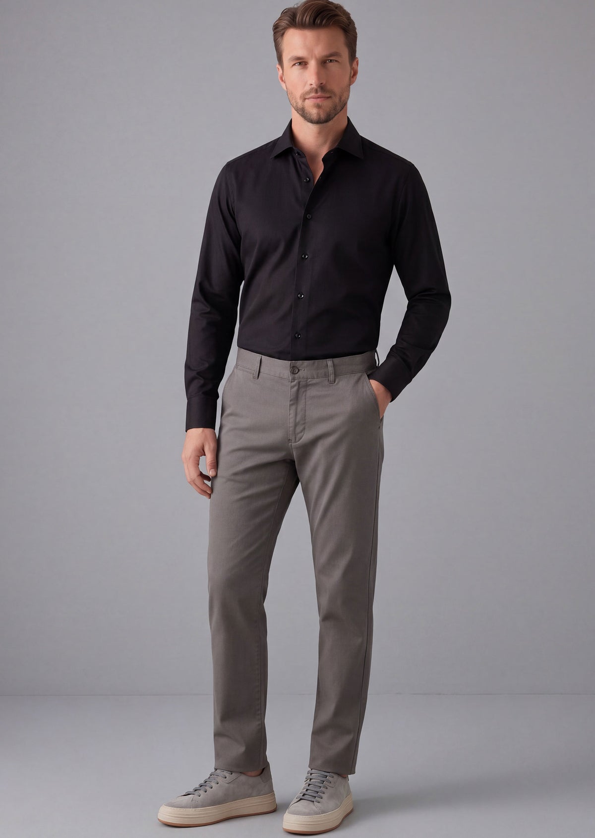 Black Plain Shirt