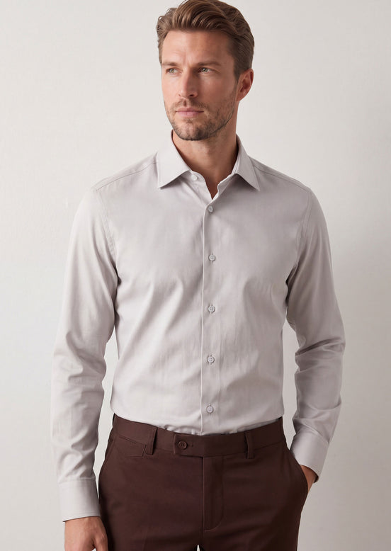 Grey Plain Shirt