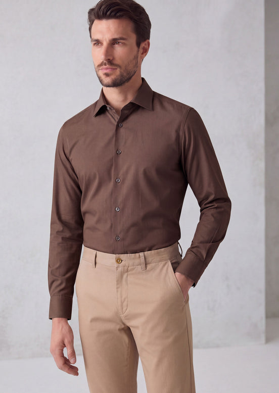 Brown Long Sleeve Shirt