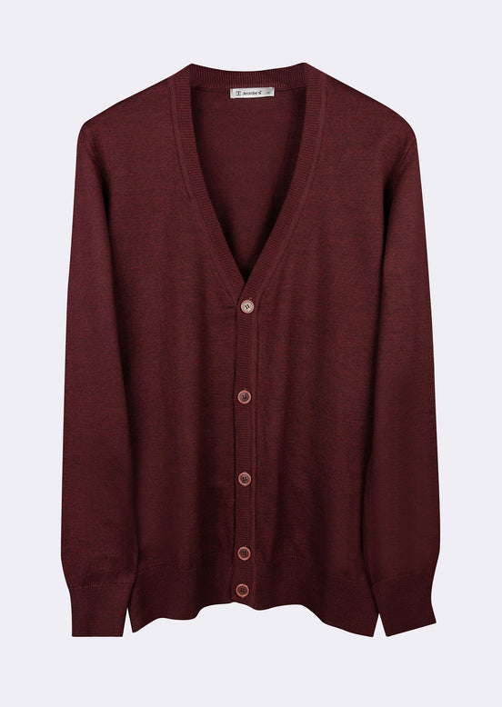 Dark Burgundy Melange Knitwear