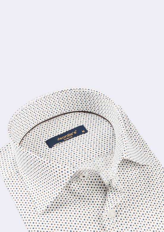 Beige - Navy Long Sleeve Shirt