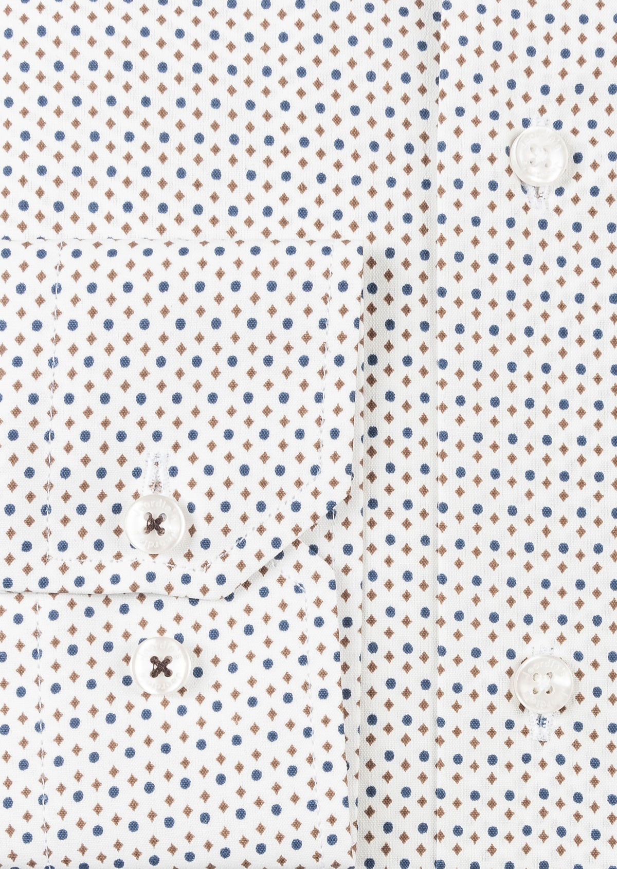 Beige - Navy Long Sleeve Shirt