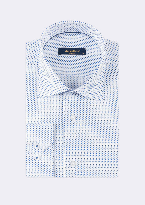 White - Blue Long Sleeve Shirt