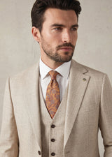Beige Three-Piece Suit