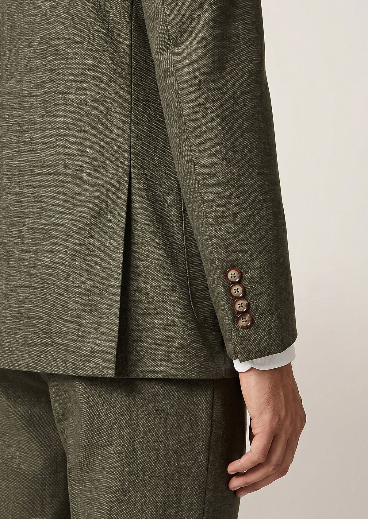 Khaki Three-Piece Suit