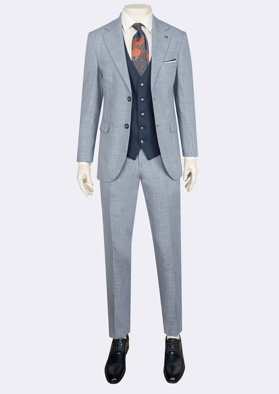 Blue Three-Piece Suit