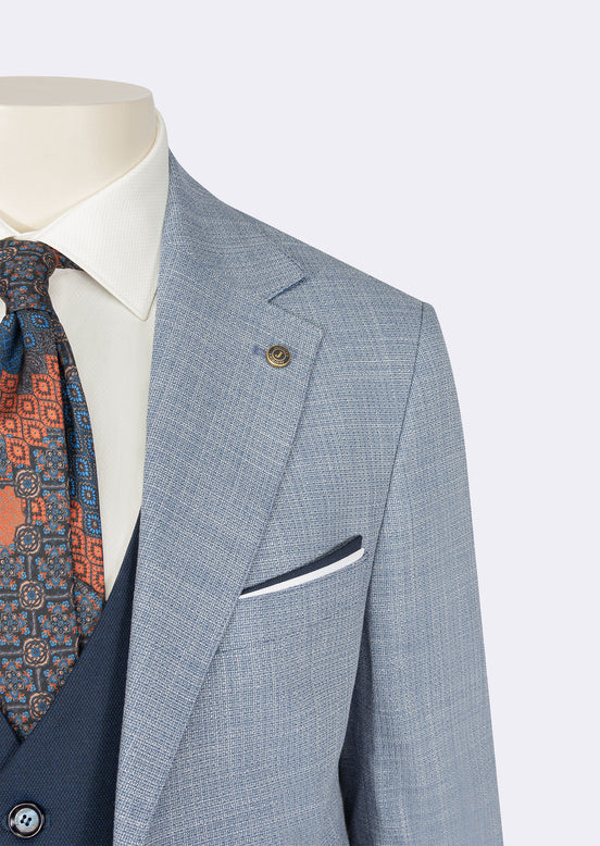 Blue Three-Piece Suit