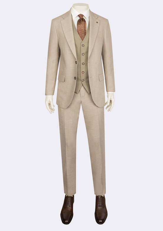 Taupe Three-Piece Suit