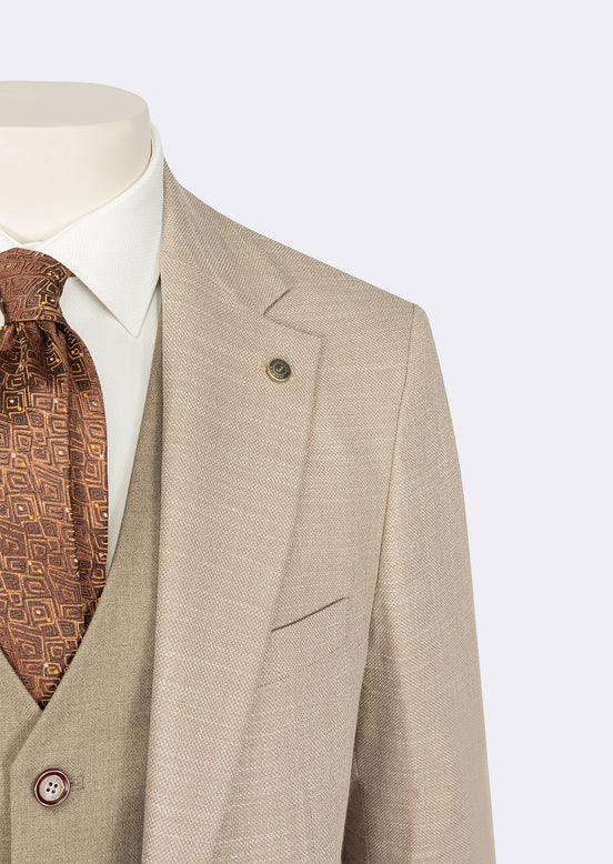 Taupe Three-Piece Suit