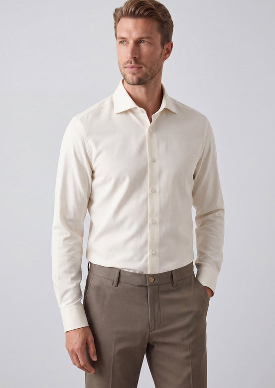 Cream Long Sleeve Shirt