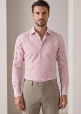 White - Burgundy Long Sleeve Shirt