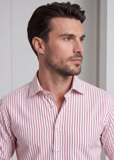 White - Burgundy Long Sleeve Shirt