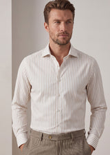 White - Beige Long Sleeve Shirt