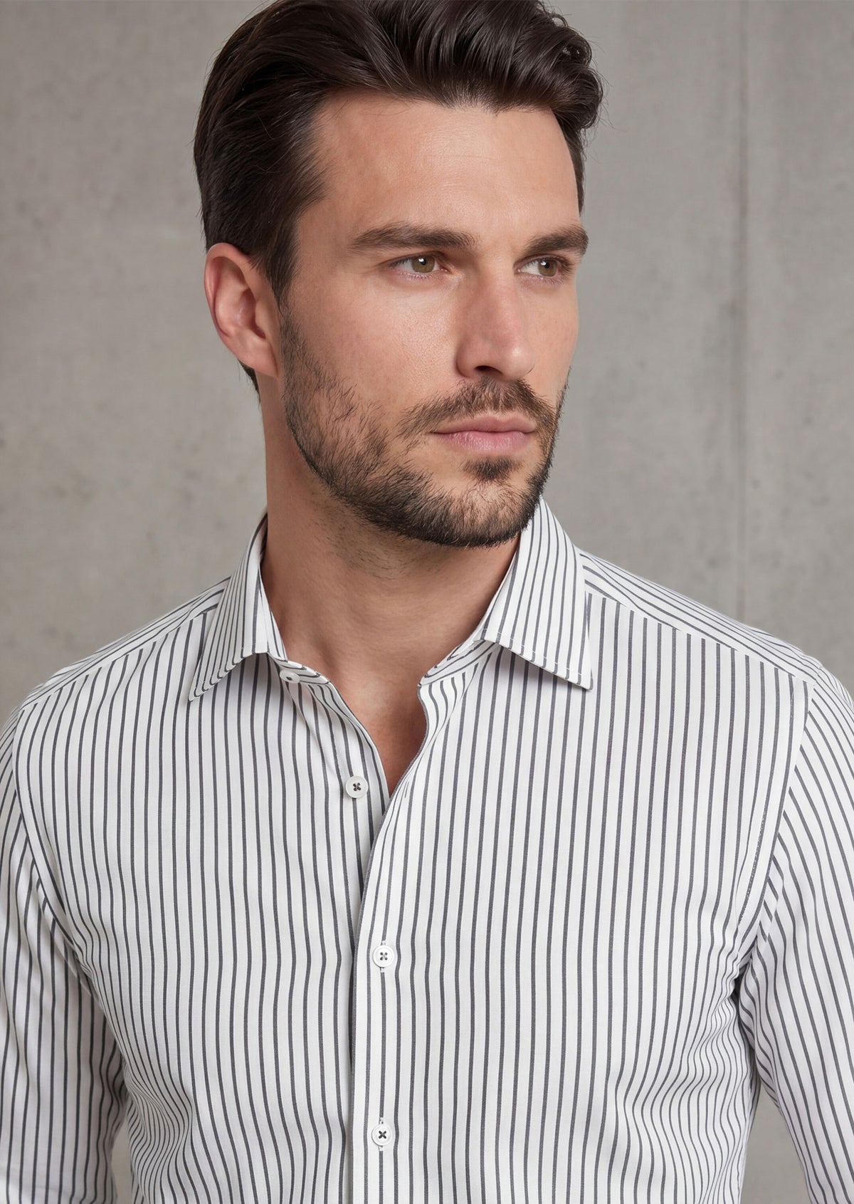 White - Black Long Sleeve Shirt