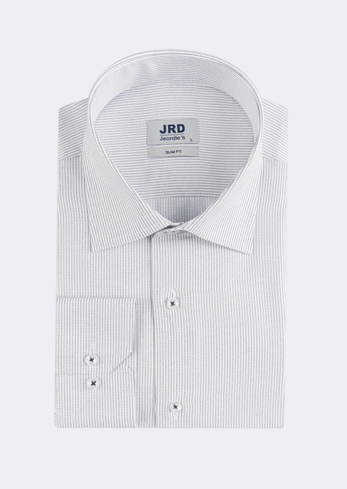 White - Navy Long Sleeve Shirt