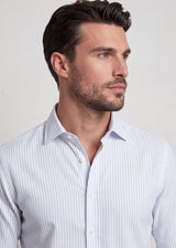 White - Blue Long Sleeve Shirt