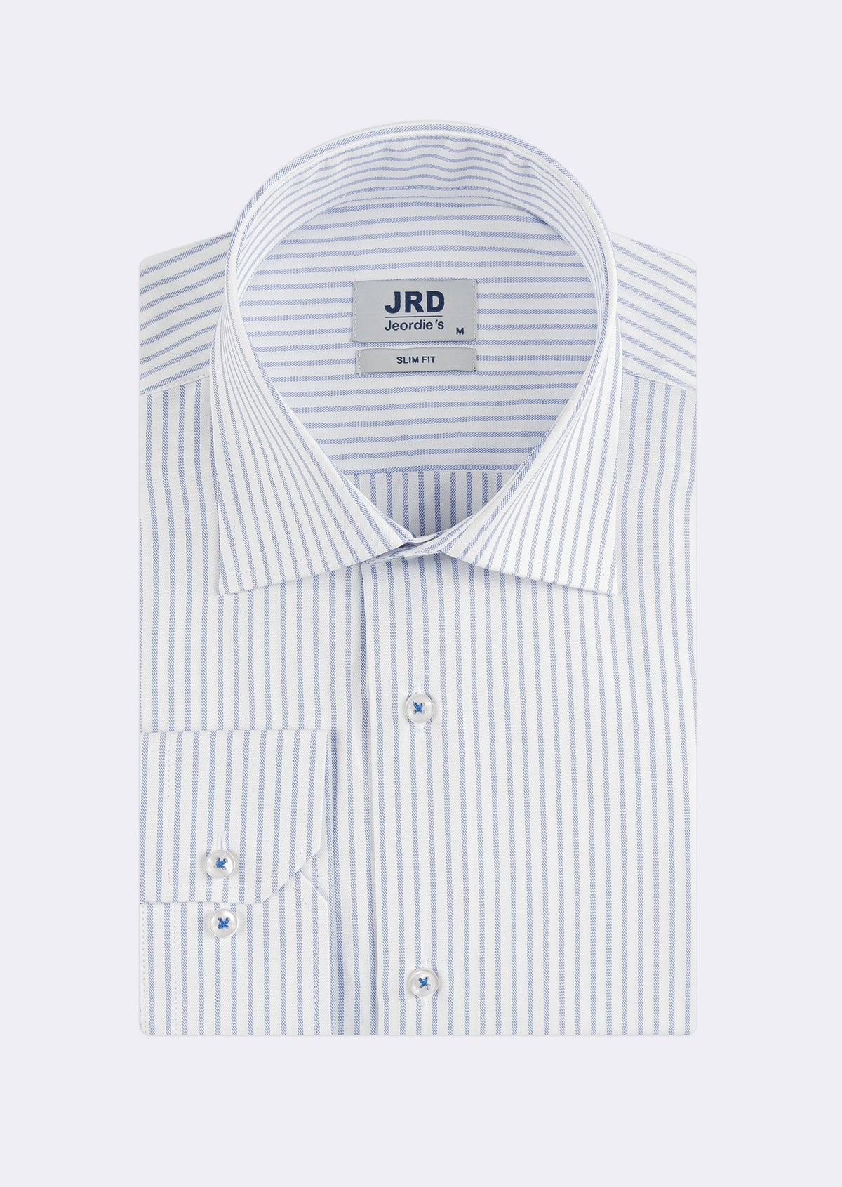 White - Sax Blue Long Sleeve Shirt