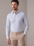 White - Sax Blue Long Sleeve Shirt