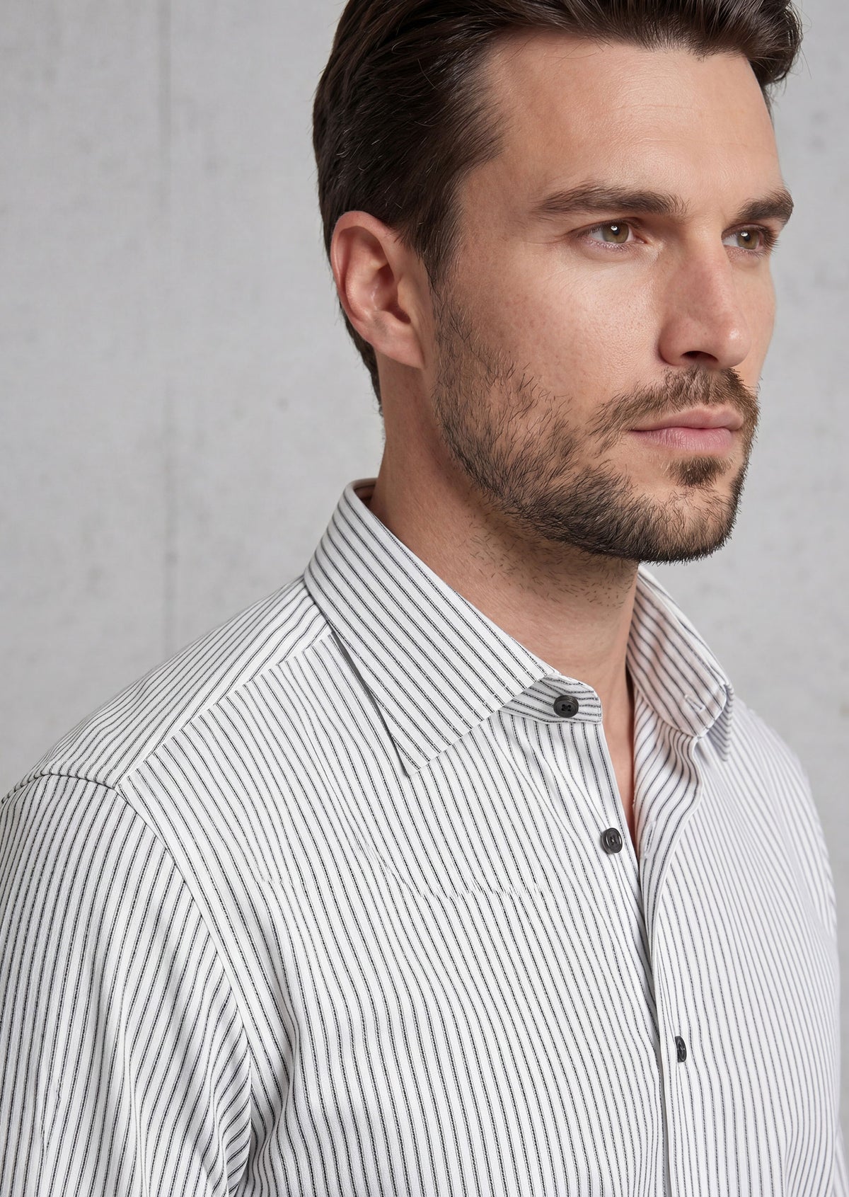 White - Black Long Sleeve Shirt