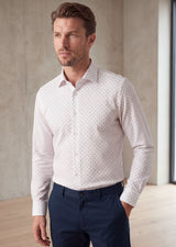 White - Burgundy Long Sleeve Shirt