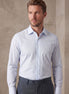 White - Sax Blue Long Sleeve Shirt