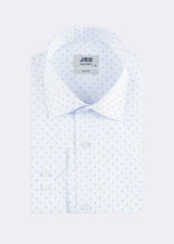 White - Sax Blue Long Sleeve Shirt