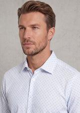 White - Sax Blue Long Sleeve Shirt