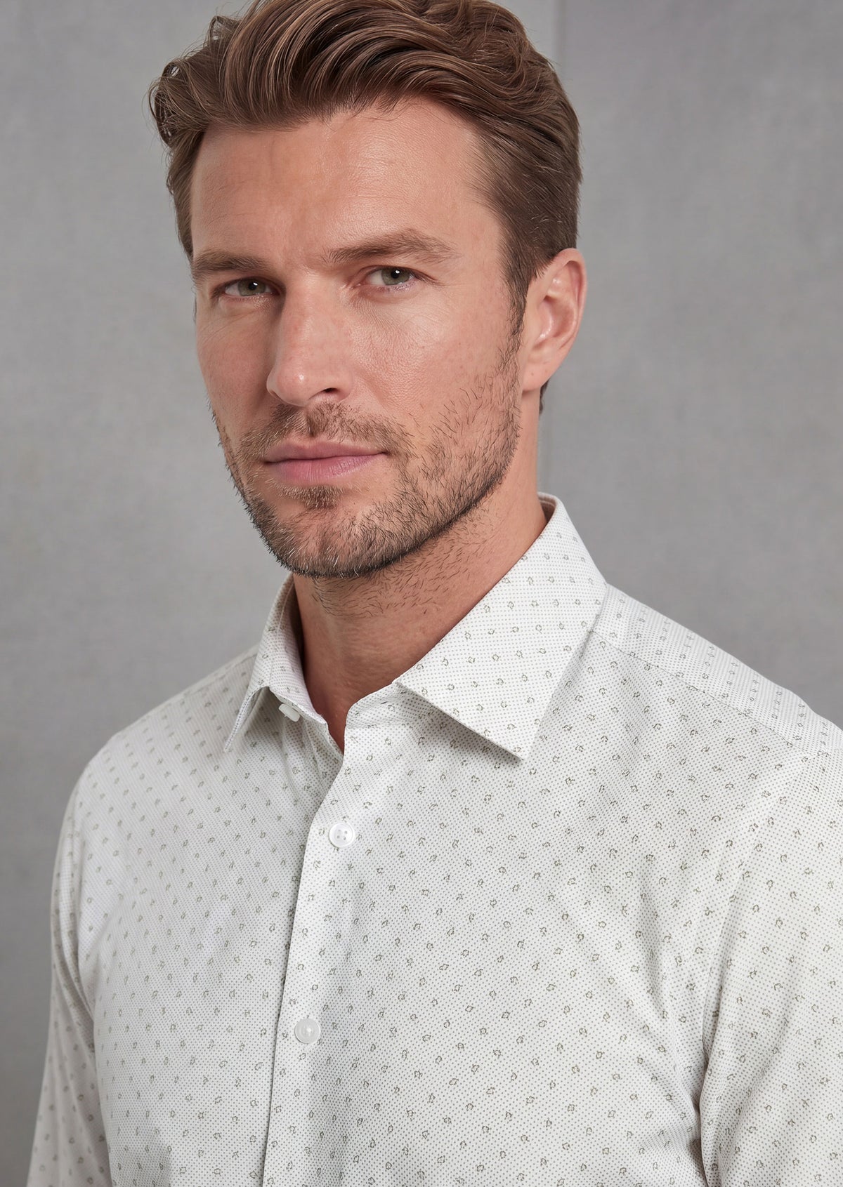 White - Green Long Sleeve Shirt
