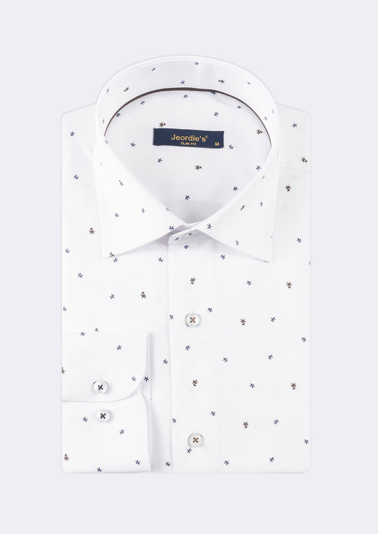 White - Brown Long Sleeve Shirt