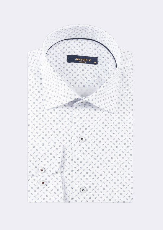 White - Navy Long Sleeve Shirt