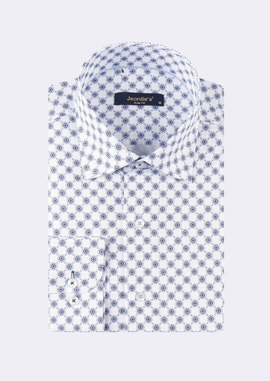 White - Blue Long Sleeve Shirt