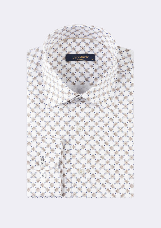 White - Beige Long Sleeve Shirt