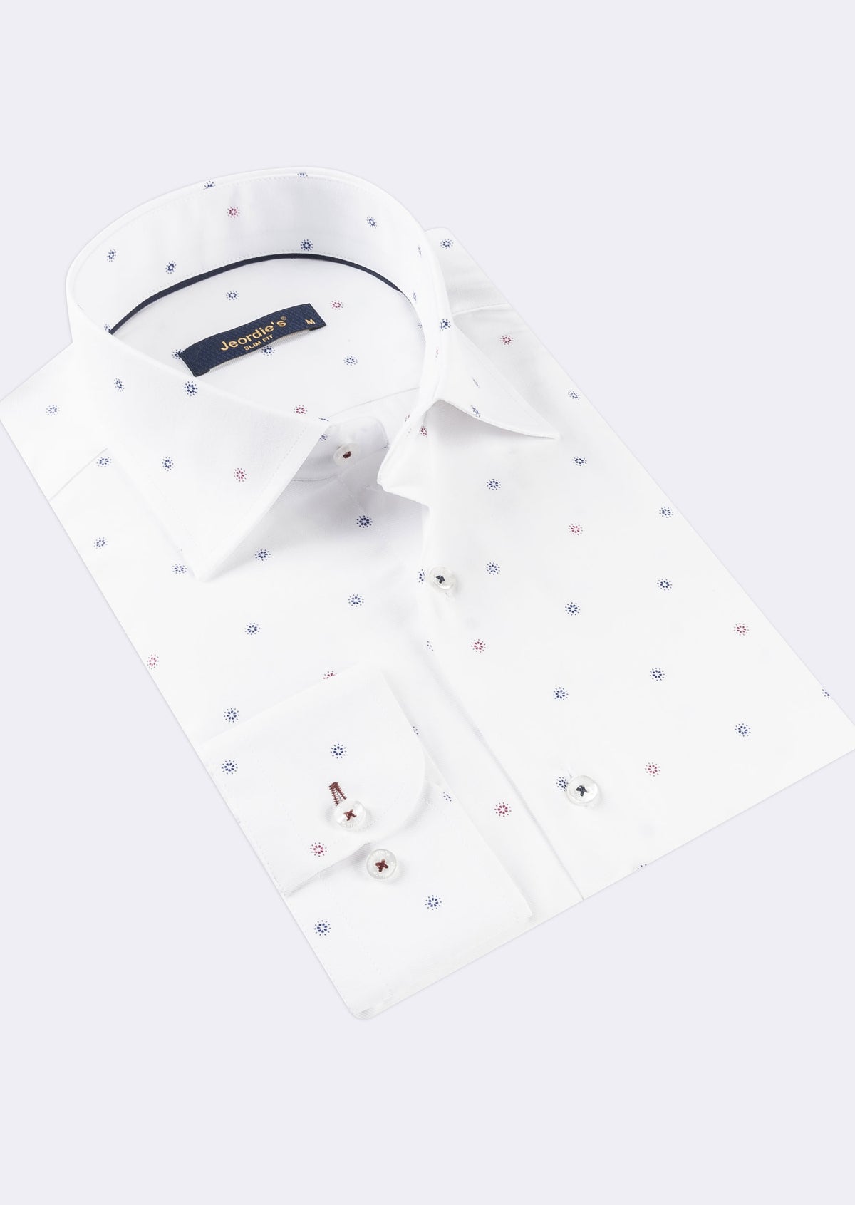 White - Burgundy Long Sleeve Shirt