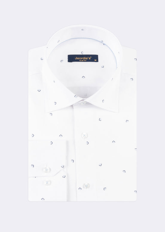 White - Navy Long Sleeve Shirt