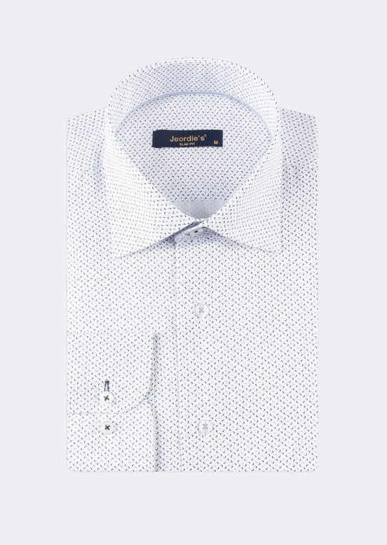 White - Blue Long Sleeve Shirt