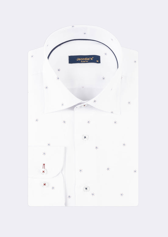White - Navy Long Sleeve Shirt