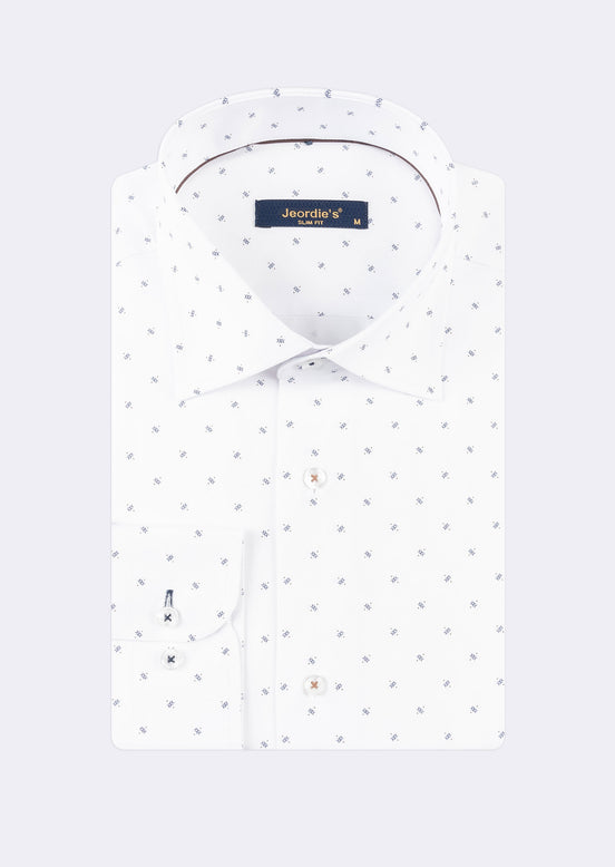 White - Navy Long Sleeve Shirt