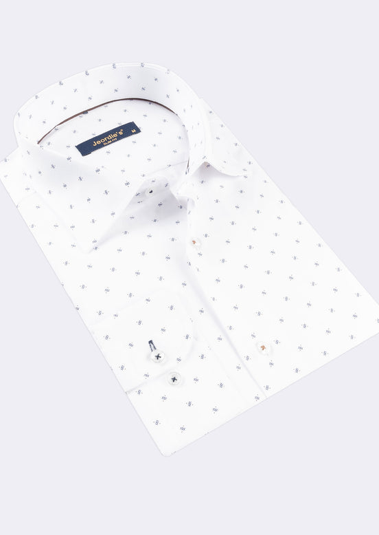 White - Navy Long Sleeve Shirt