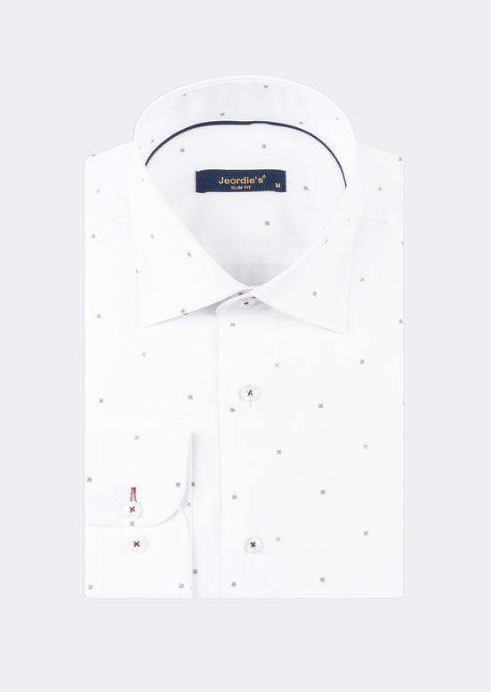 White - Navy Long Sleeve Shirt
