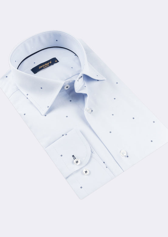 Blue - White Long Sleeve Shirt