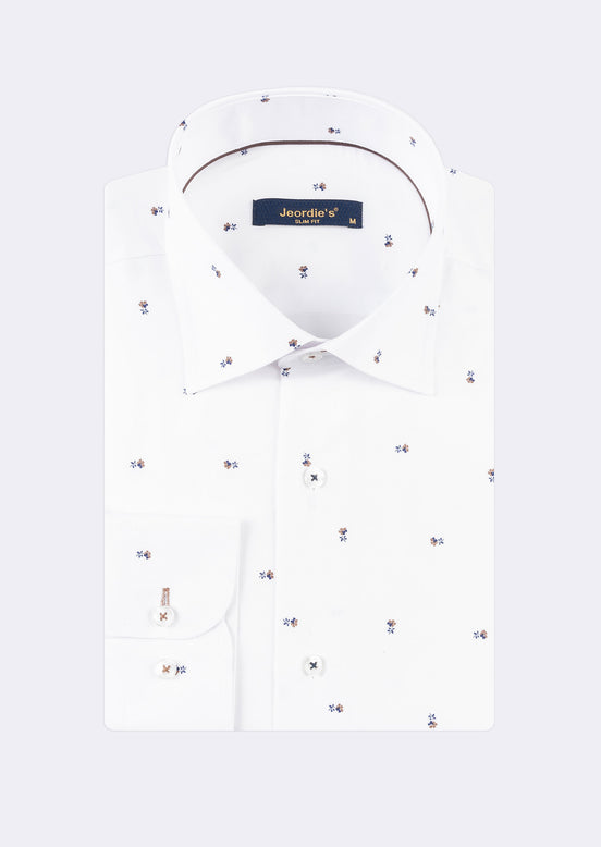 White - Brown Long Sleeve Shirt