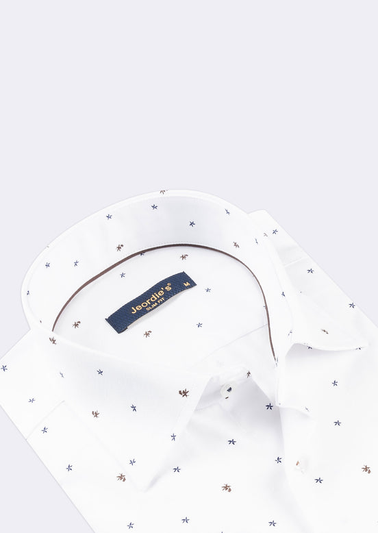 White - Brown Long Sleeve Shirt