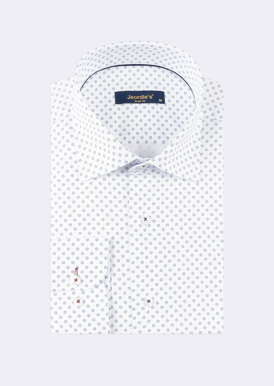 White - Navy Long Sleeve Shirt