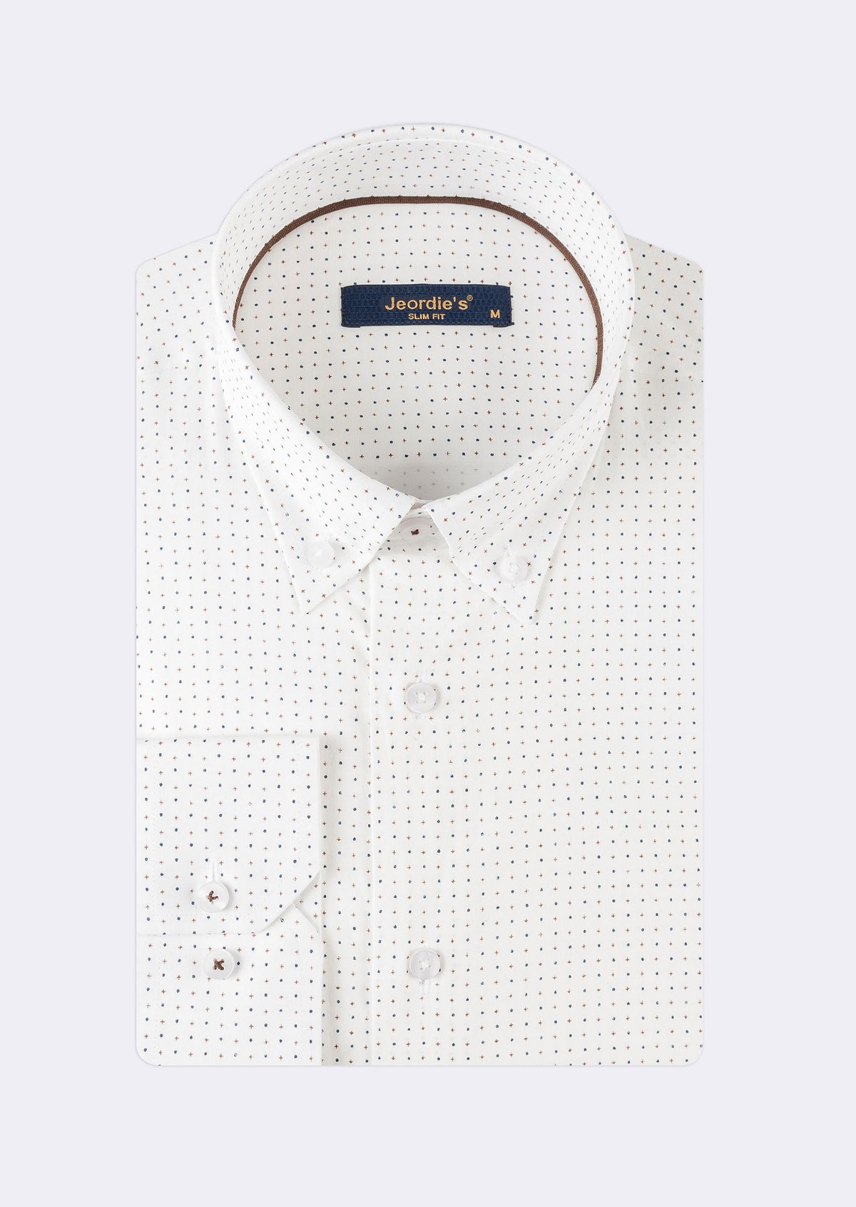 White - Brown Long Sleeve Shirt