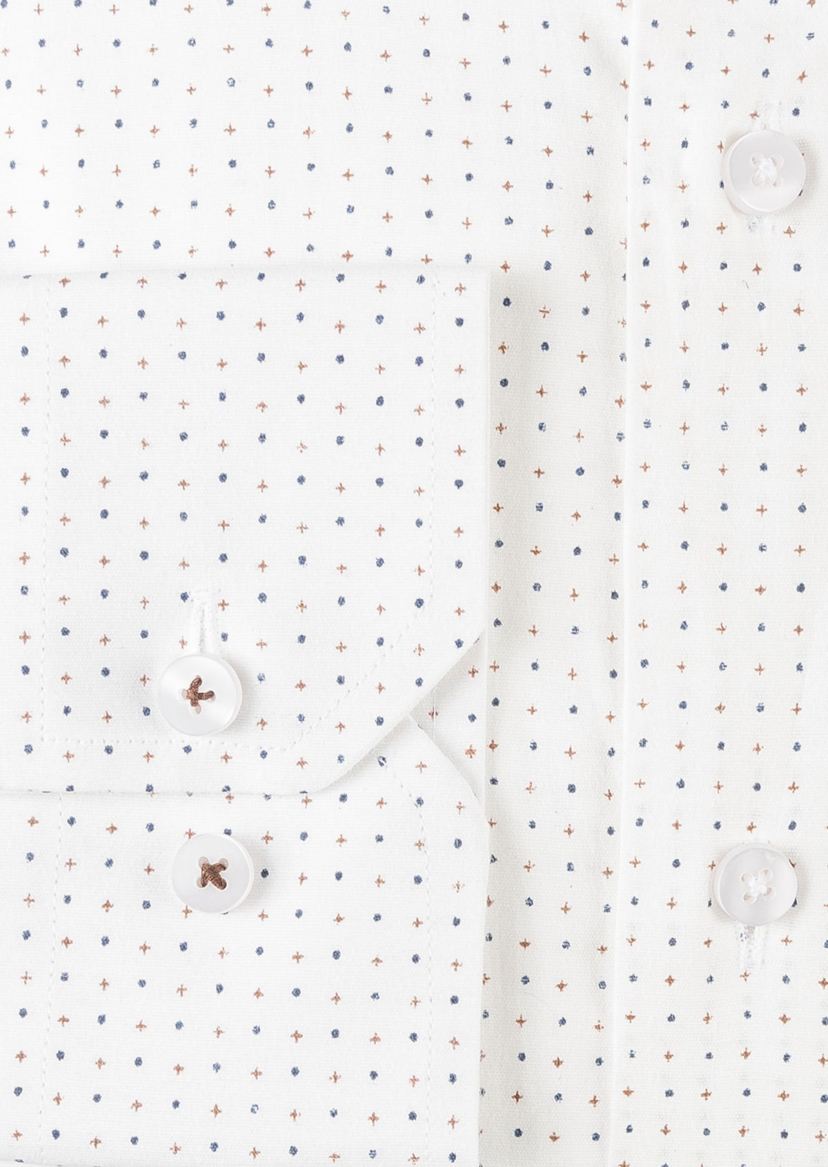 White - Brown Long Sleeve Shirt