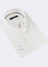 White - Brown Long Sleeve Shirt
