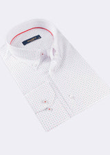 White - Navy Long Sleeve Shirt