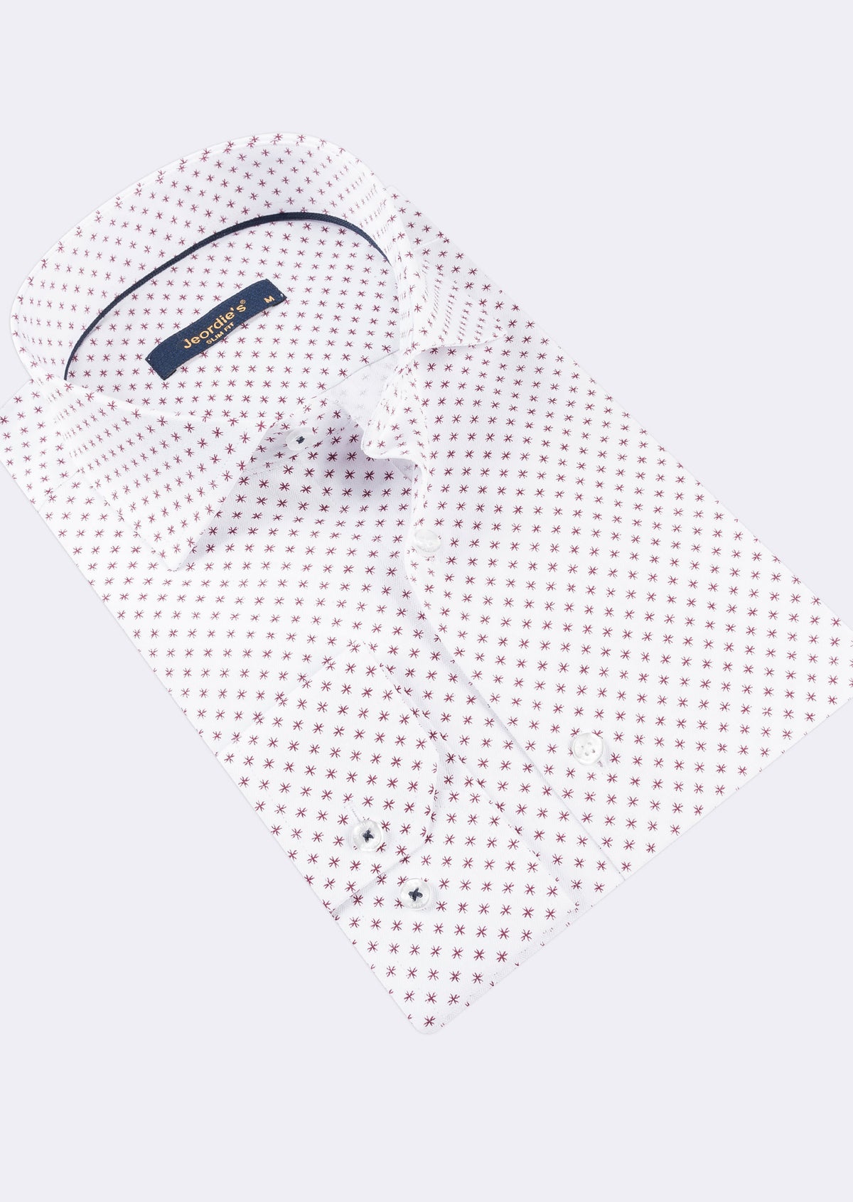 White - Burgundy Long Sleeve Shirt