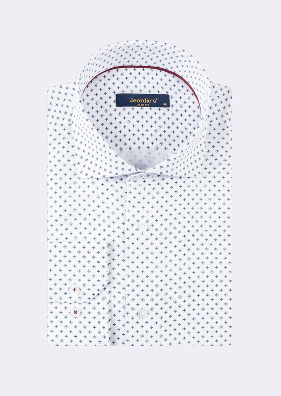 White - Navy Long Sleeve Shirt